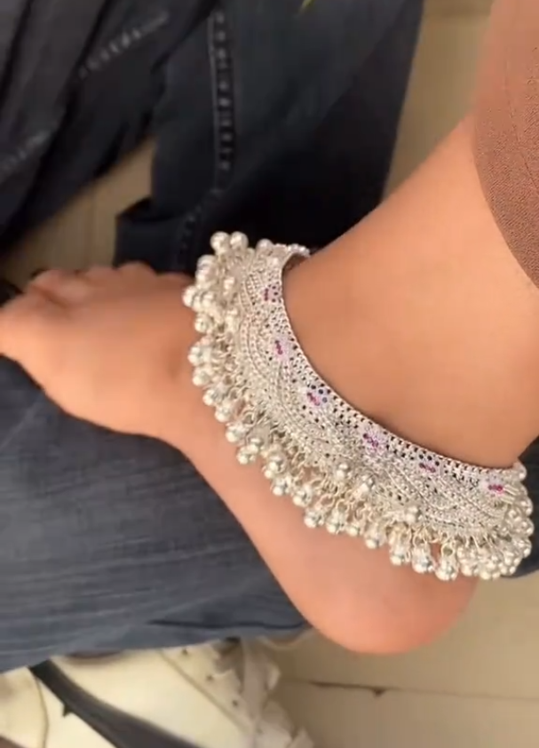 Fancy Sliver Anklet (Pair)