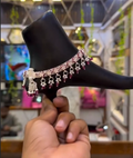 New Multi Color Silver Anklets (pair)