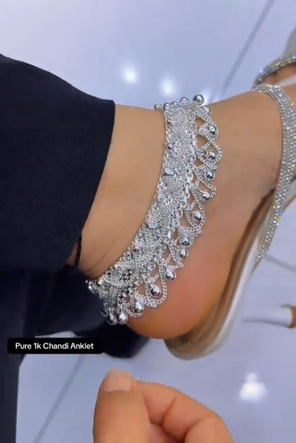 Beautiful Silver Pazaib (pair)