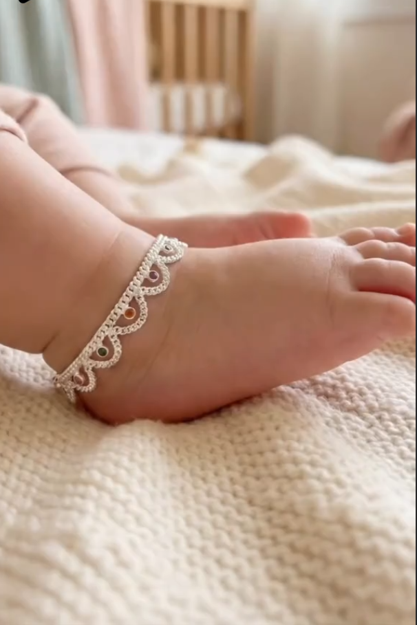Silver Baby Payal (pair)