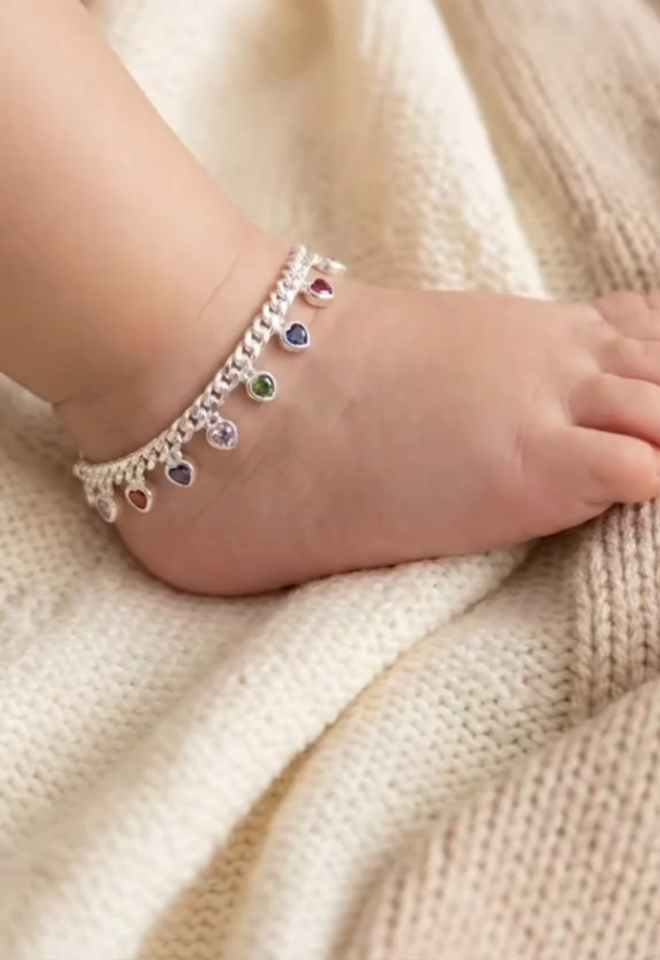 Silver Baby Payal (pair)