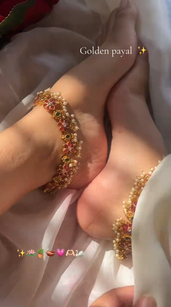 Golden Anklet / pazaib (pair)